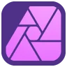 Icône d’Affinity Photo, logiciel de retouche et manipulation d’images alternatif à Photoshop.