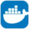 Icône de Docker, plateforme de conteneurisation pour le déploiement d’applications.